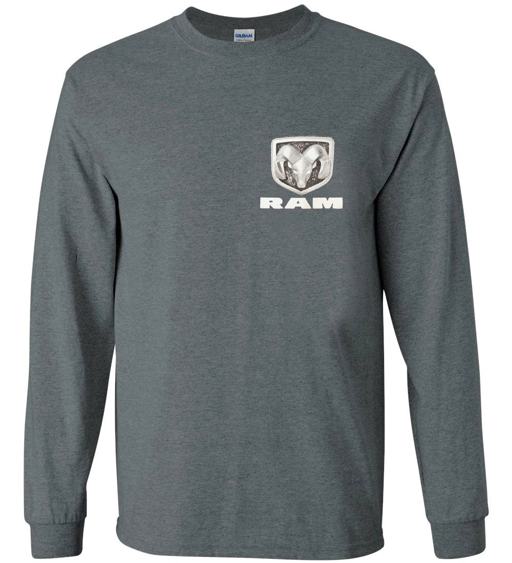 Dodge Ram Shirt Long Sleeve Tee Men's T-shirt Ram Decal Gifts for Men Trucks