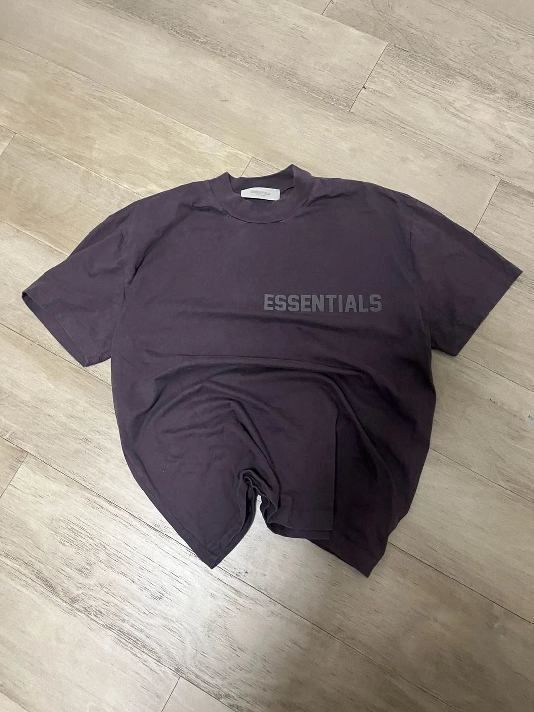 Plum Charcoal Purple Essentials Fear of God T-Shirt Size L