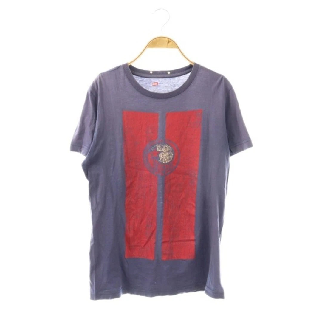Diesel T-Shirt Half Sleeve Navy Red M Cotton Japan