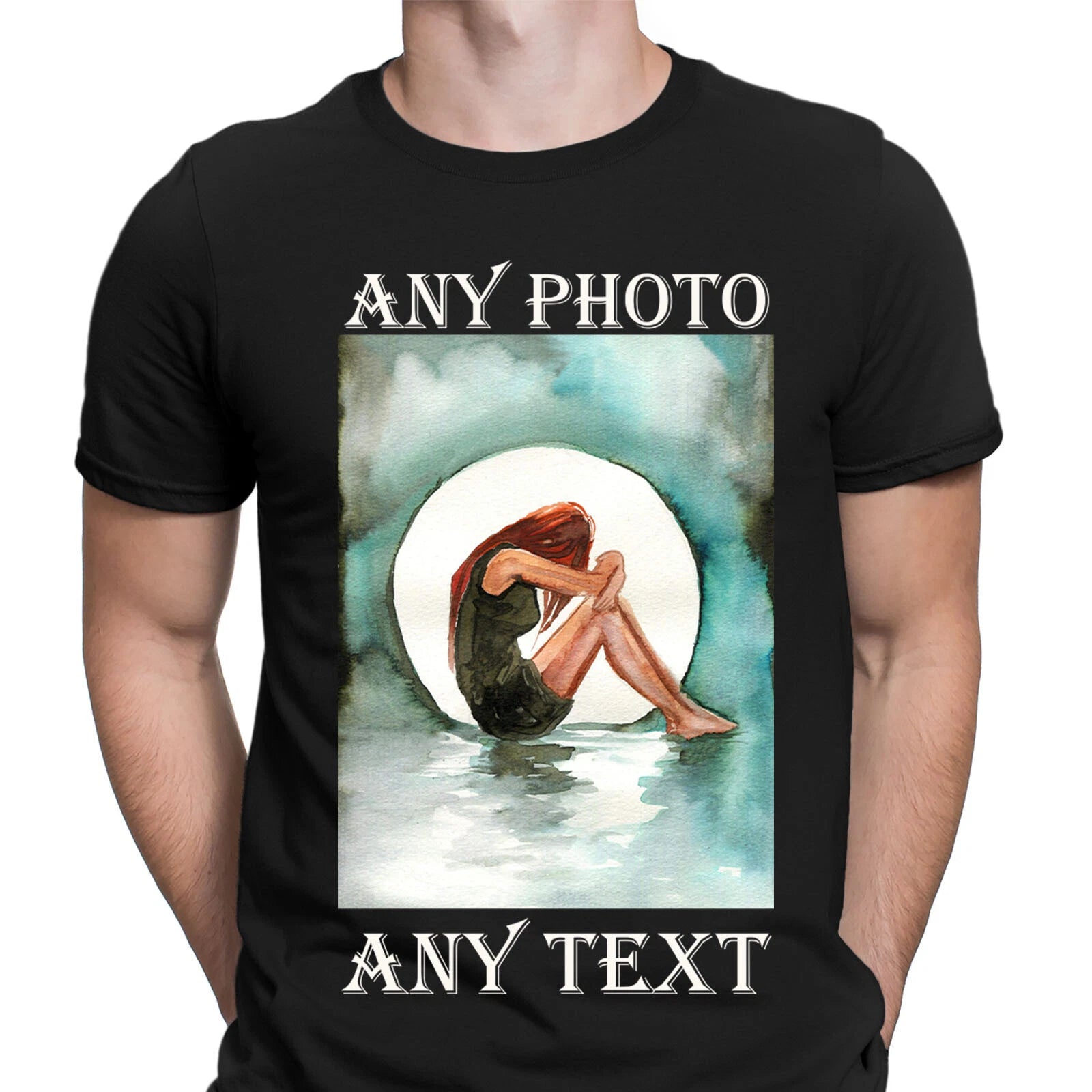 Personalised Any Photo & Text Picture Hen Party Stag Mens T-Shirts #DNE#5 1T9A5