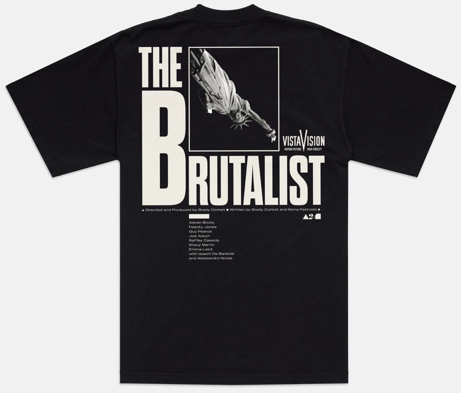 A24 x The Brutalist Title Tee T-Shirt Men's XL Black Architecture Movie NEW