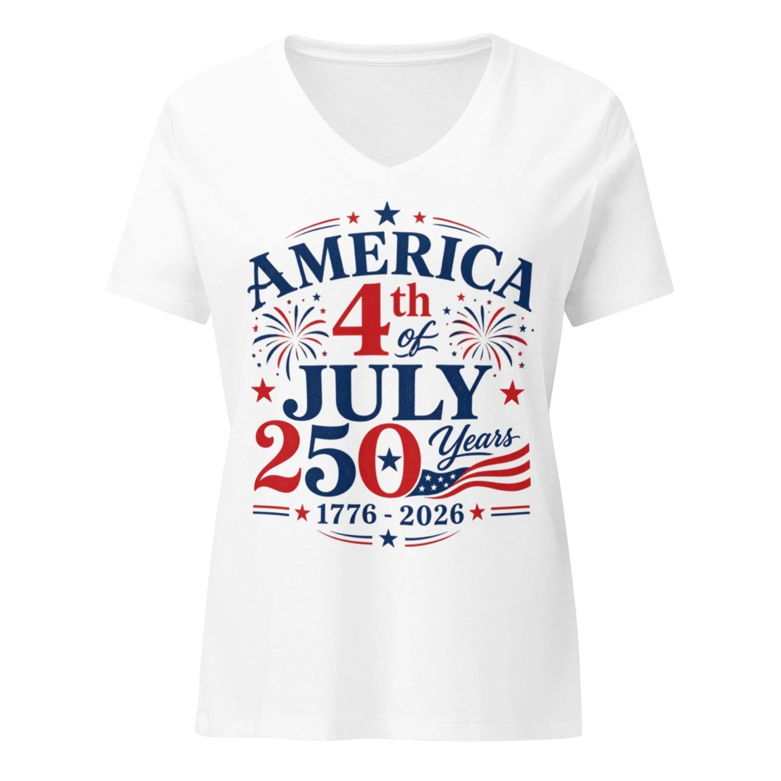 Patriotic Women’s relaxed v-neck t-shirt