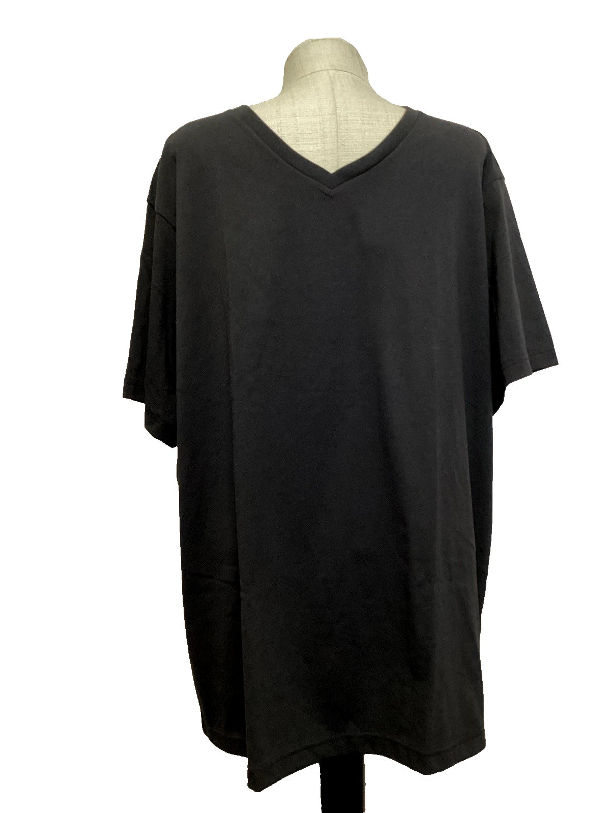 GEORGE Moisture Wicking Black Soot Short Sleeve V-Neck Tee Shirt  Sz 2XL*