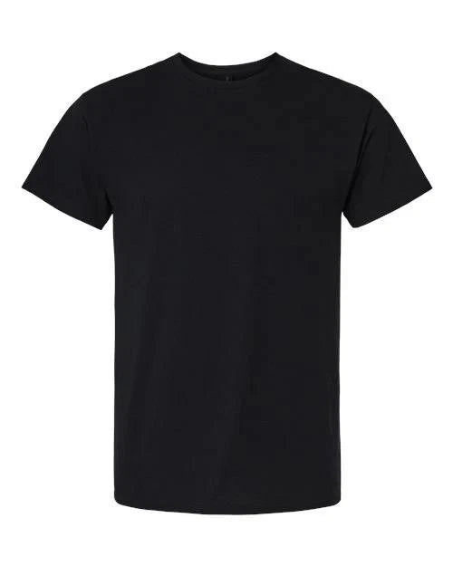 Gildan  Adult  T-Shirt  Black Cotton Crew Neck  T-Shirt For HTV, New Size 2XL