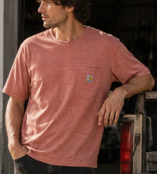 Set of 2 NWT Carhartt Men Loose Fit Heavyweight Pocket T Shirt Sz L Work Utility