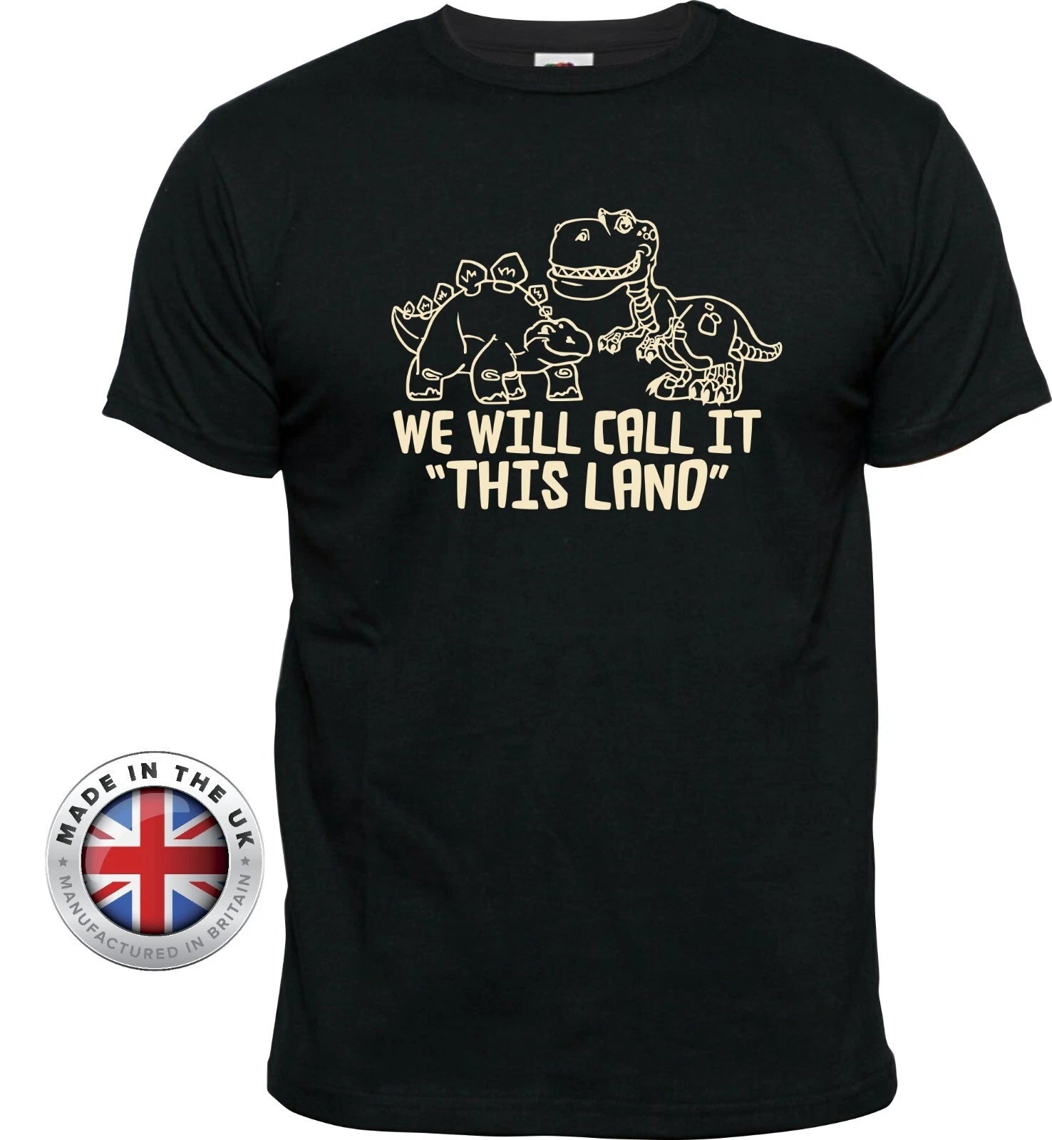 Firefly tshirt Serenity dinosaur 'OUR LAND' black T shirt. Unisex+ladies fit