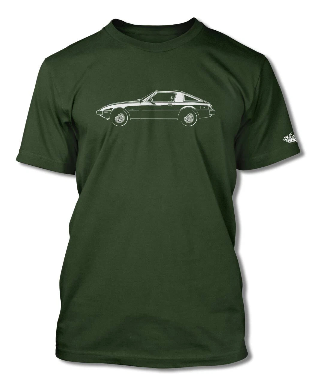 Mazda RX-7 S1 First generation 1978 - 85 T-Shirt - Men - Side View  Japanese Car