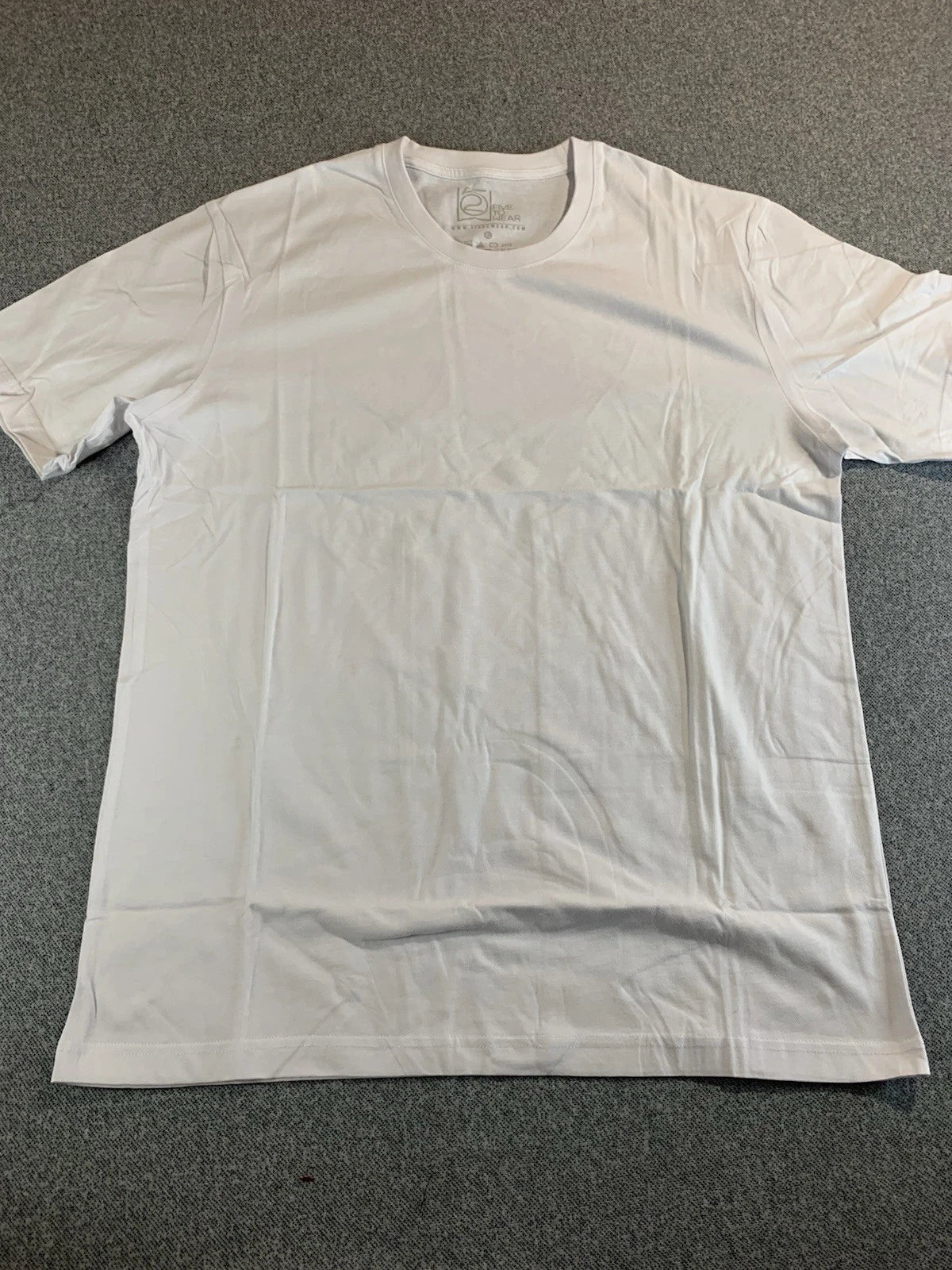 Five To Wear T-Shirt Men XL White Cotton Short Sleeve Crew Neck Summer Tee D