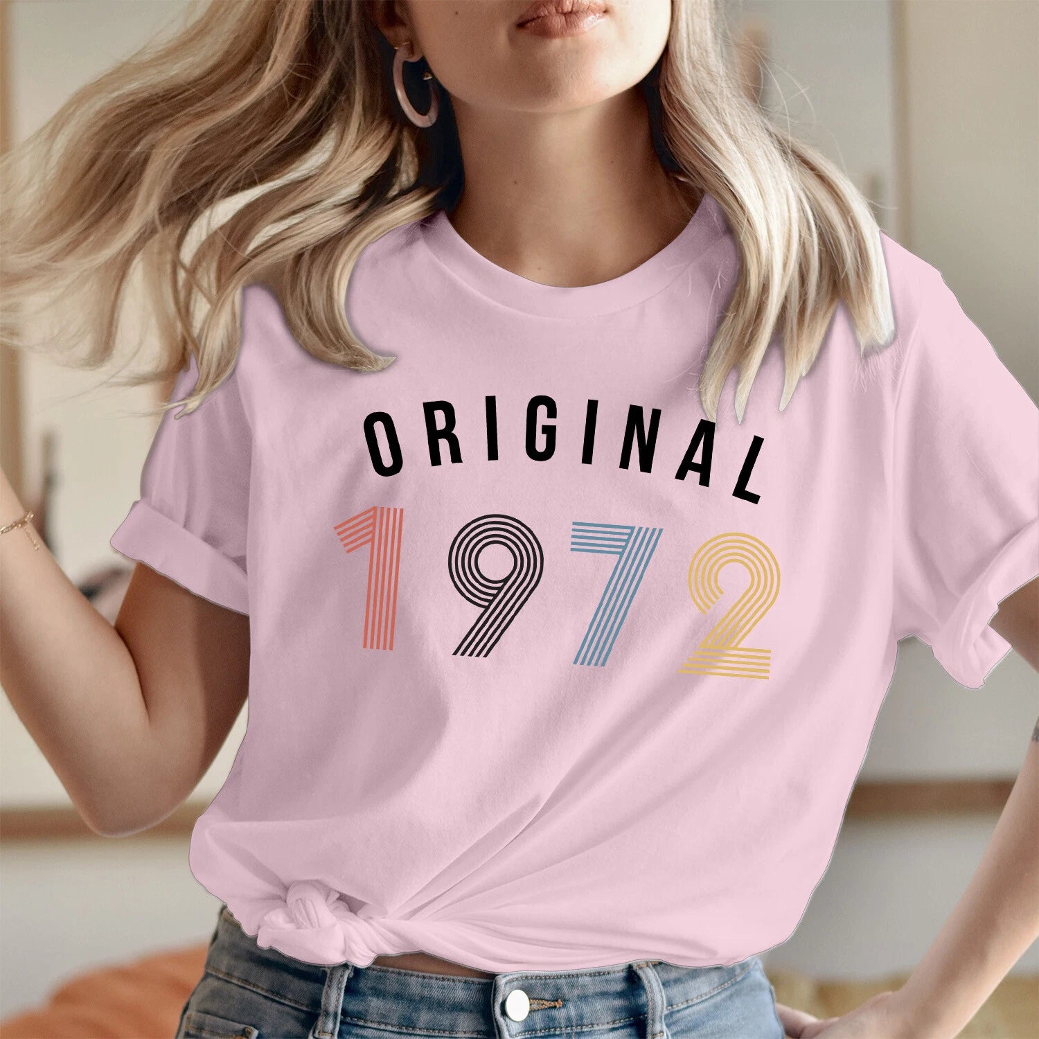 Original 1972 T-Shirt 50th Birthday Men's Womens Tops Gift Present Tee Shirt 591