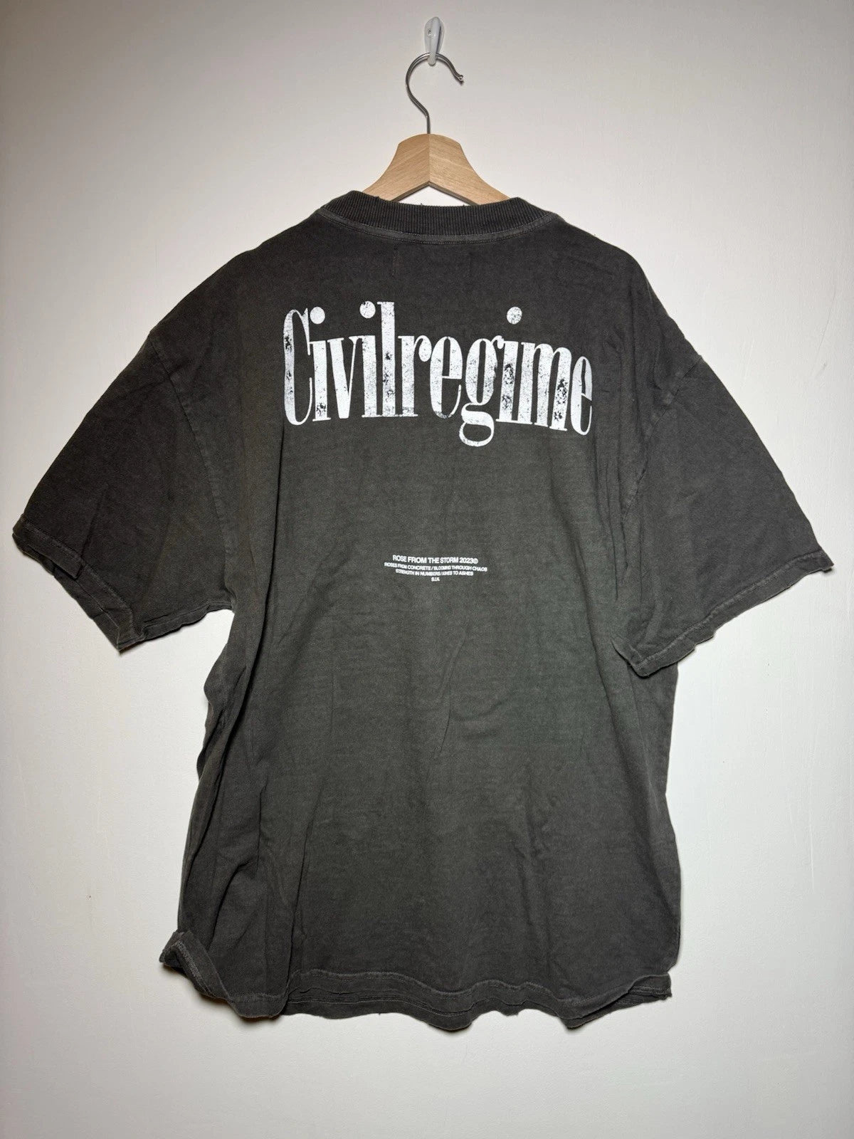 CivilRegime Charcoal OverSized  T-shirt