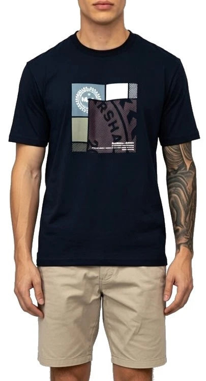 MARSHALL ARTIST | Mens Navy Blue Short Sleeve Pezzi T Shirt | Medium 42"-44"