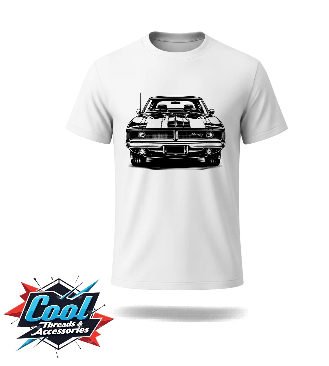 Cool Threads Unisex 1969 Dodge Charger T Shirt Classic Muscle Car Graphic