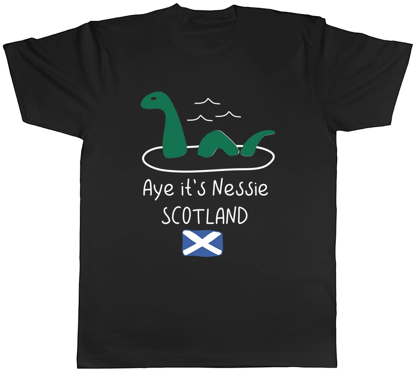 Aye It's Nessie Funny Lochness Monster Scotland Mens T-Shirt Tee Gift Top