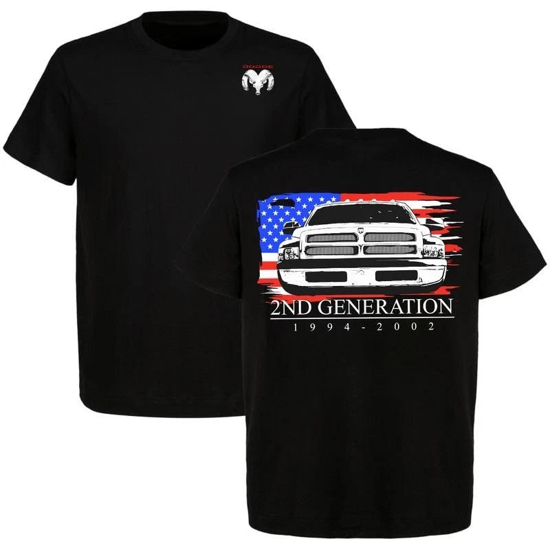 Dodge Ram 2ND Gen 1994-2002 Men's T-Shirt Short Sleeve Premium Cotton Tee for Tr