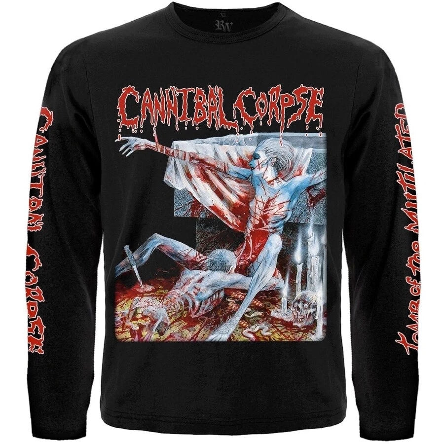 Cannibal Corpse "Tomb of the Mutilated" Long Sleeve Black T-Shirt  deicide
