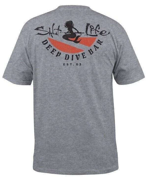 Mens Salt Life Deep Dive Bar Graphic Short Sleeve T-Shirt - XL & Large - NWT