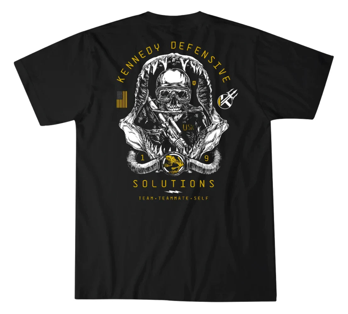 Howitzer Style Men's T-Shirt KENNEDY DEFENSE Military Grunt MFG Black S-4XL