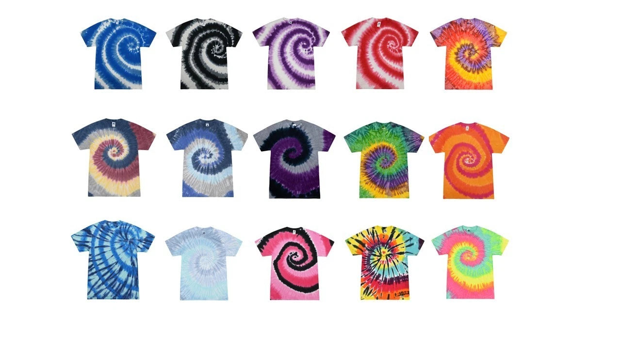 Colortone Tie Dye T-Shirts - Multiple Colors & Sizes - Regular Fit - Brand New