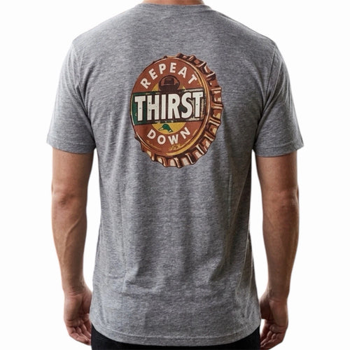 $45 TOMMY BAHAMA Heather Grey FOOTBALL BEER Relaxed Fit Short Sleeve T-shirt