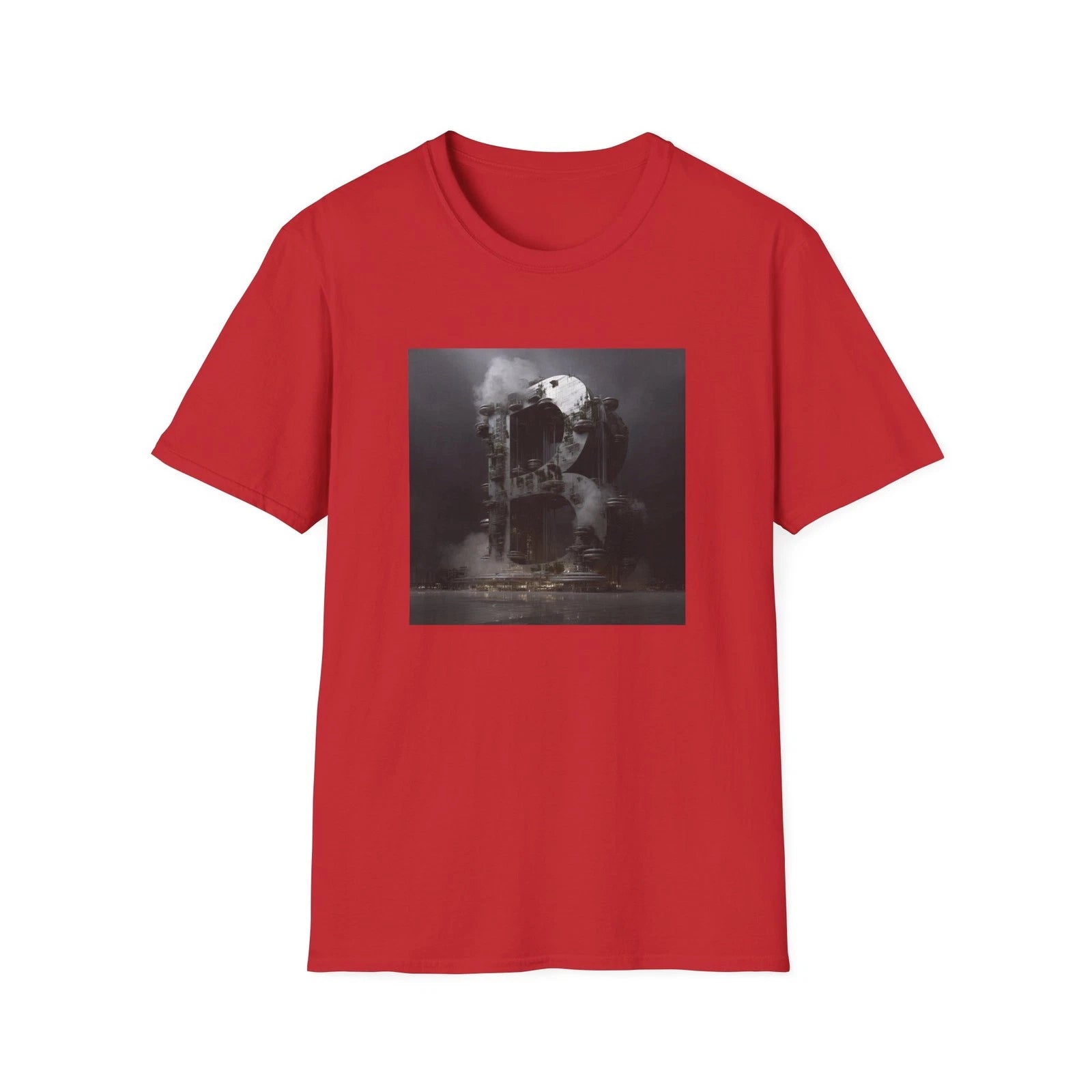 Gothic Moon Skull T Shirt | Dark Fantasy Graphic Tee | Skull & Smoke Art