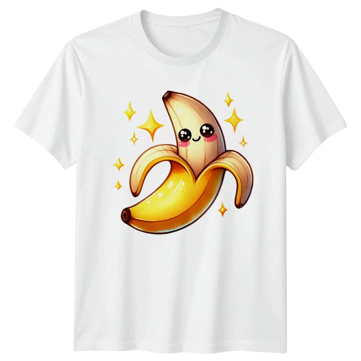 Cute Smiling Banana Kawaii Fruit T-Shirt Kawaii Fruit Food Birthday Gift