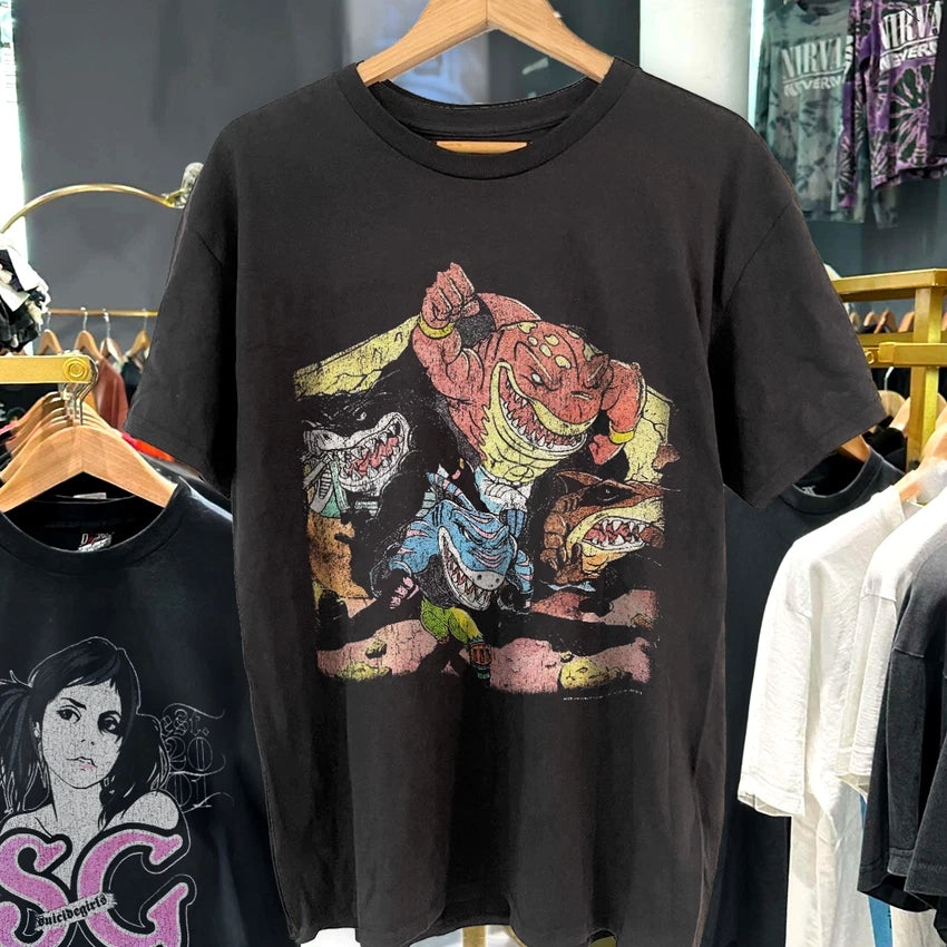 Street Sharks 1995 Grail Vintage Cartoon T-Shirt S-5XL