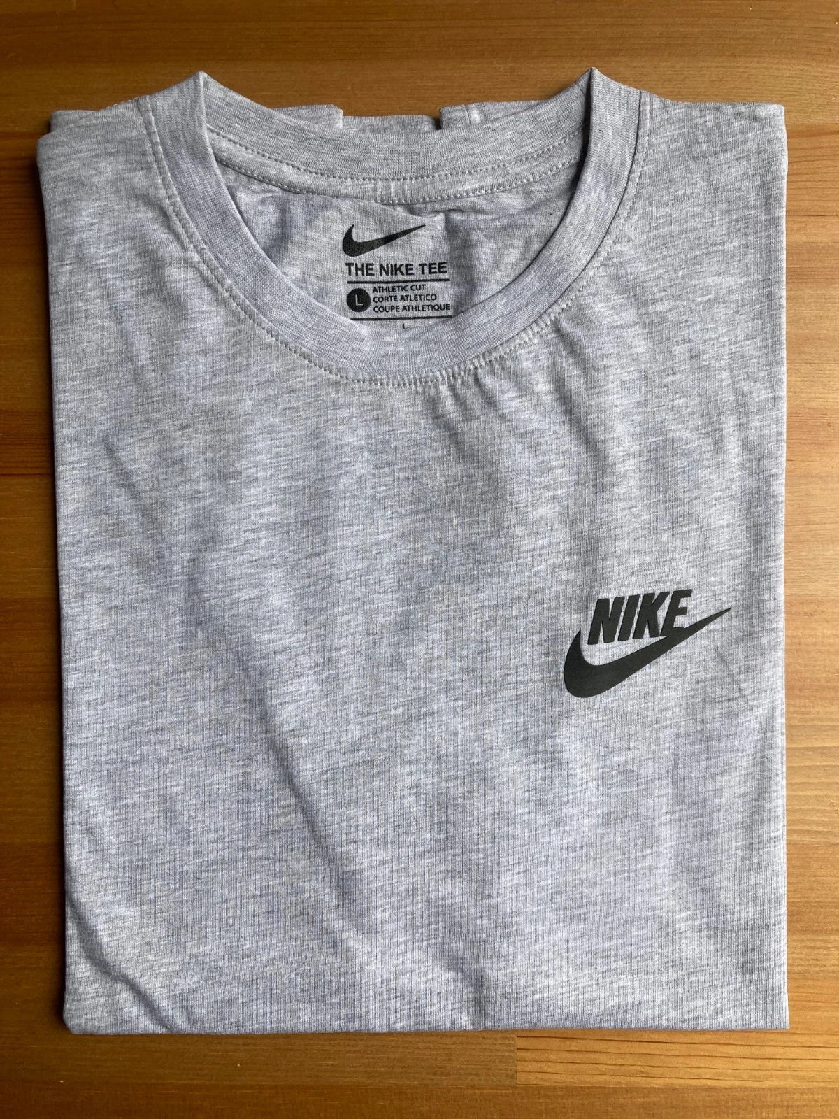 Mens Nike T shirt Crew Neck Short sleeve 100% Cotton Large L Sport Gym Tee New