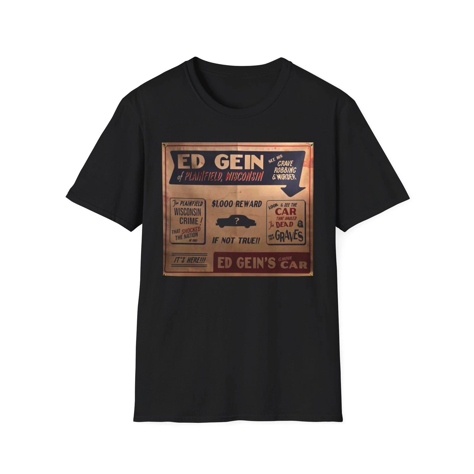 Ed Gein Car Horror House Midwest Serial Monster T-Shirt