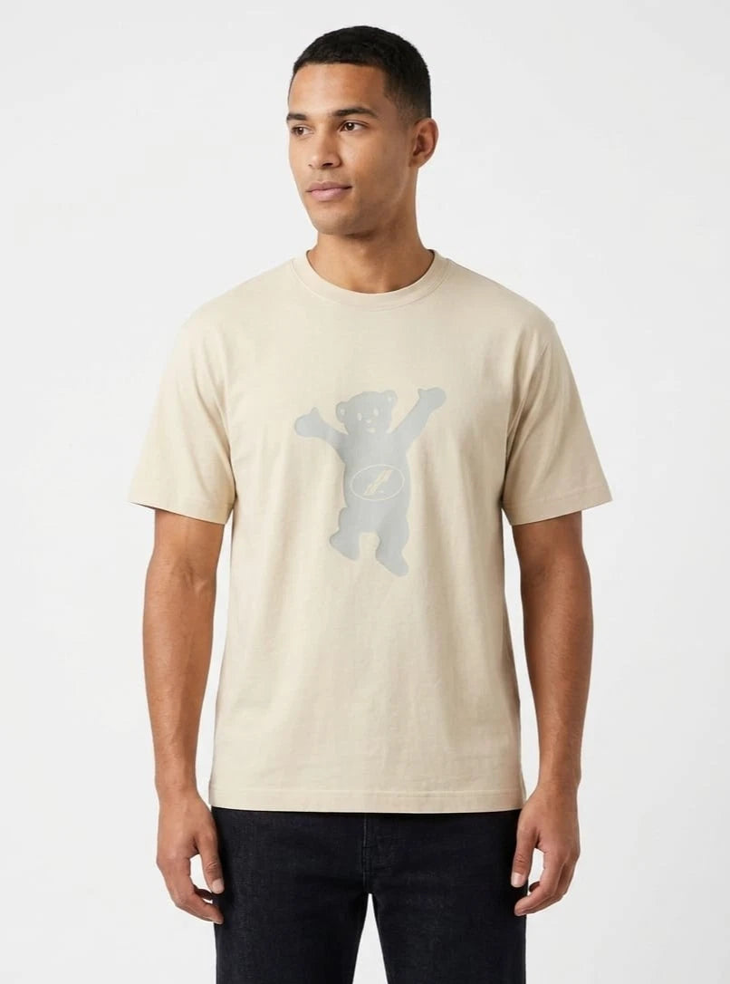 Vintage WE11DONE Oversized Bear Graphic T-Shirt | Brown