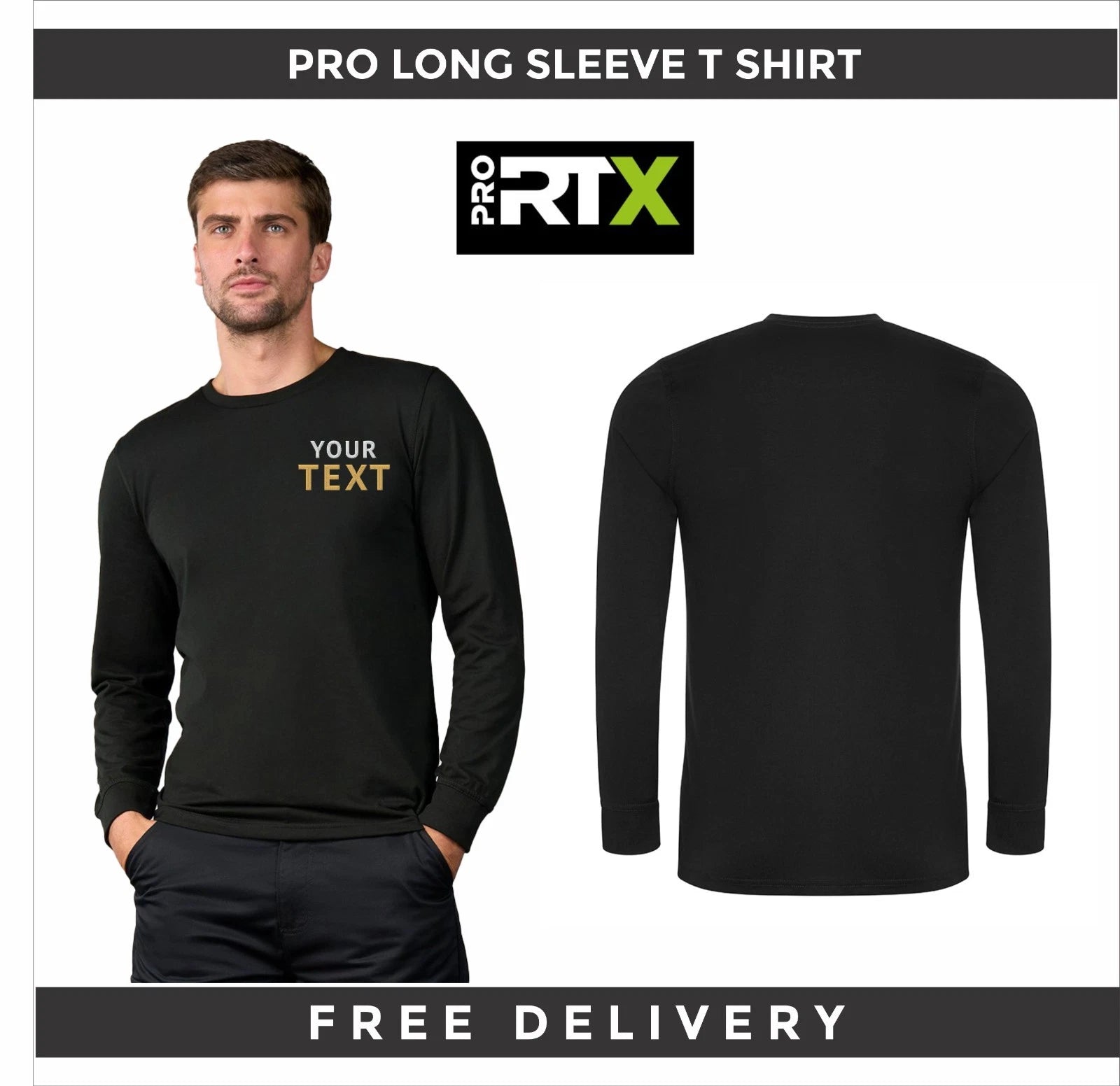 Custom Embroidered Long Sleeve T Shirt Personalised Workwear