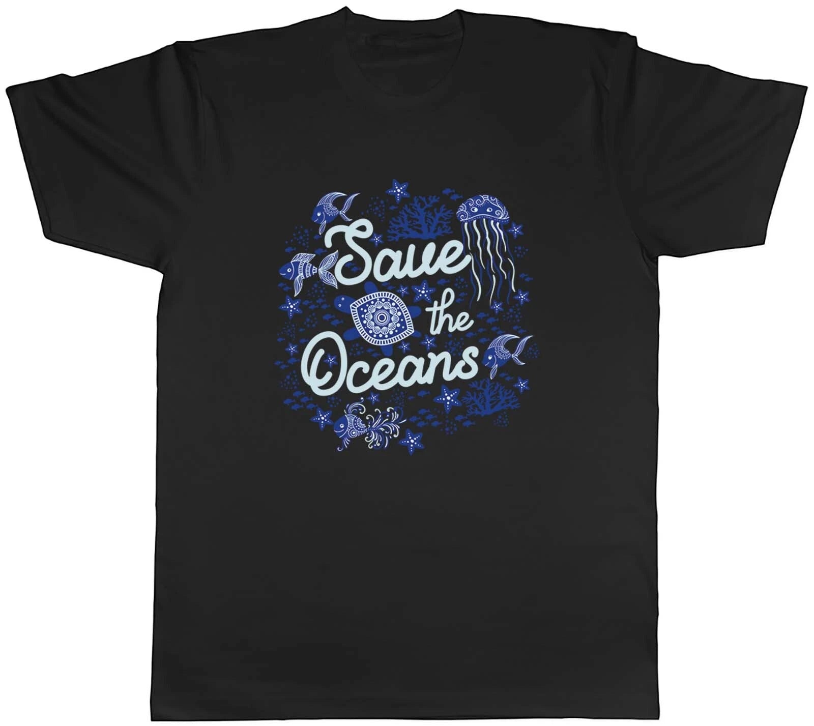 Save The Oceans Earth Day Environment Mens Unisex T-Shirt Tee Gift