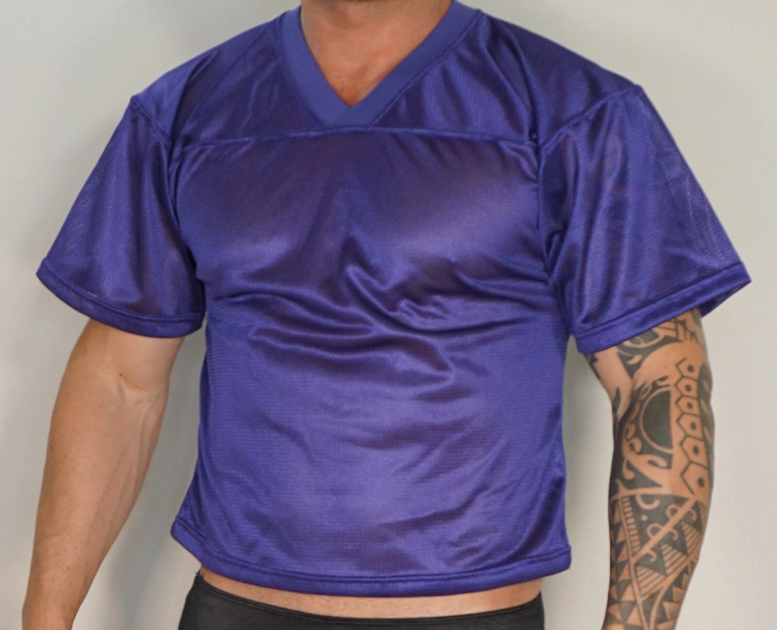 MEN'S PURPLE THIN FOOTBALL MESH SHIRT ADULT MEDIUM