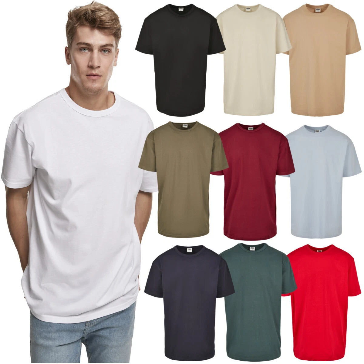 Urban Classics Organic Basic Tee Men T-Shirt Eco 100% Cotton Single Jersey