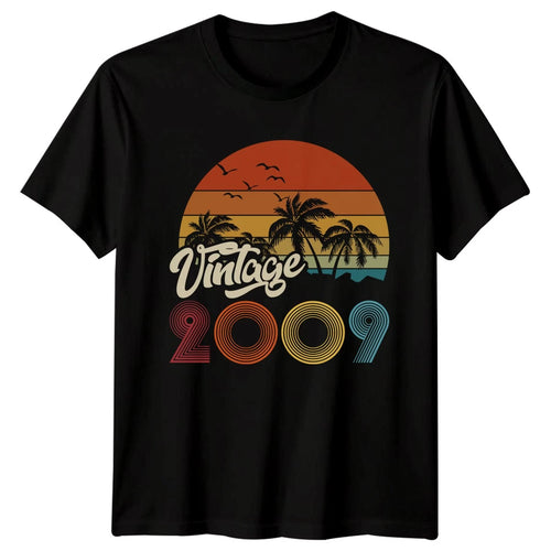 17th Birthday T-Shirt Vintage 2009 Birthday Party Gift Retro Tee For Men & Women