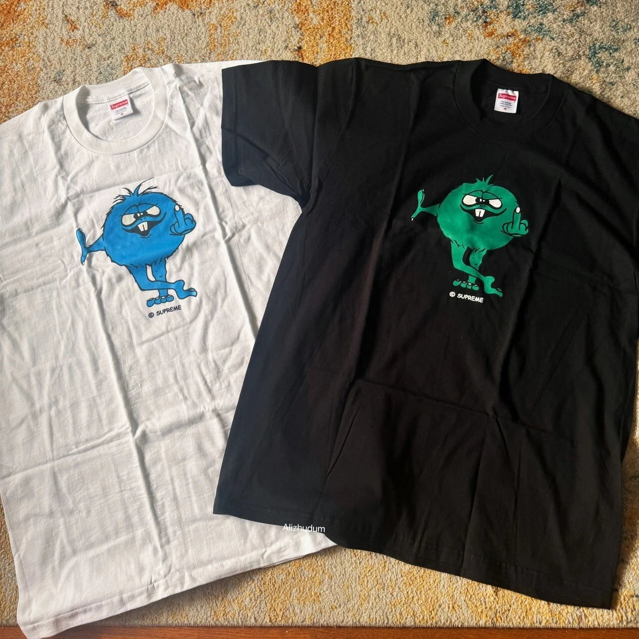 SUPREME FW23 CAMACHO TEE OG DESIGN LOGO BLACK WHITE S-XL