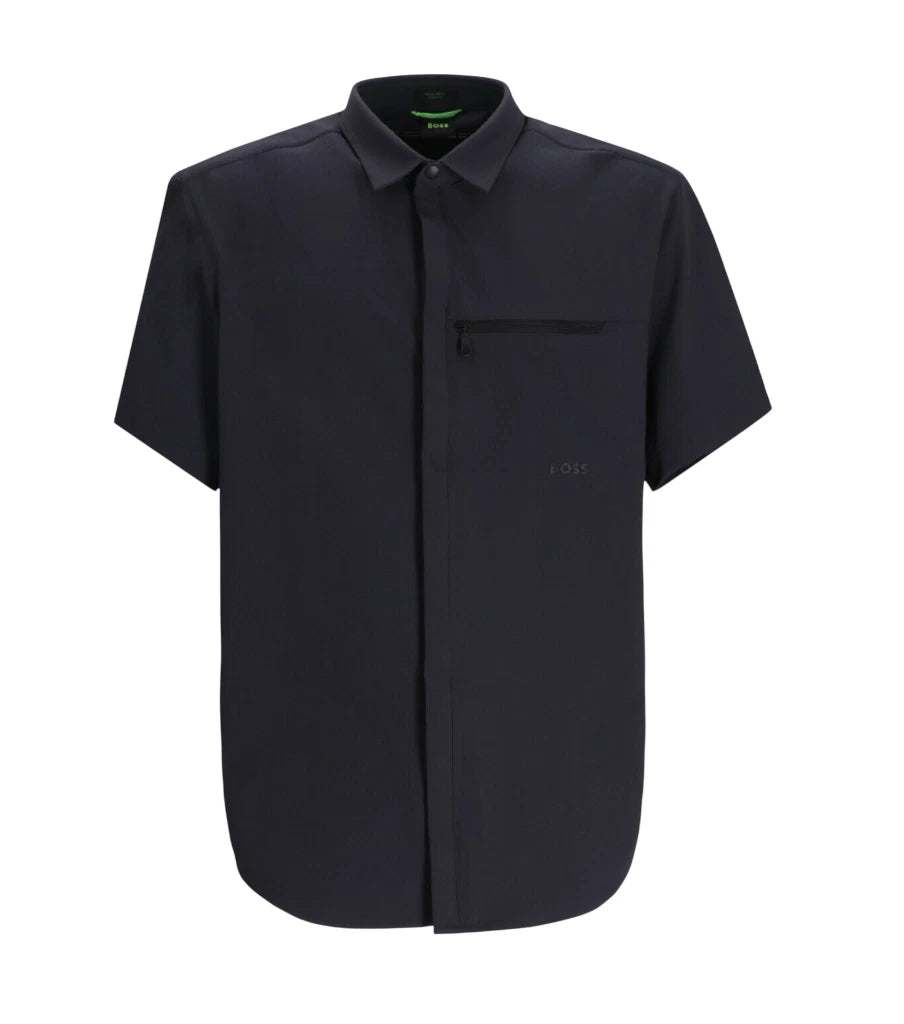 HUGO BOSS DARK BLUE BUTTON UP SHIRT B URBAN TSR 50544824402