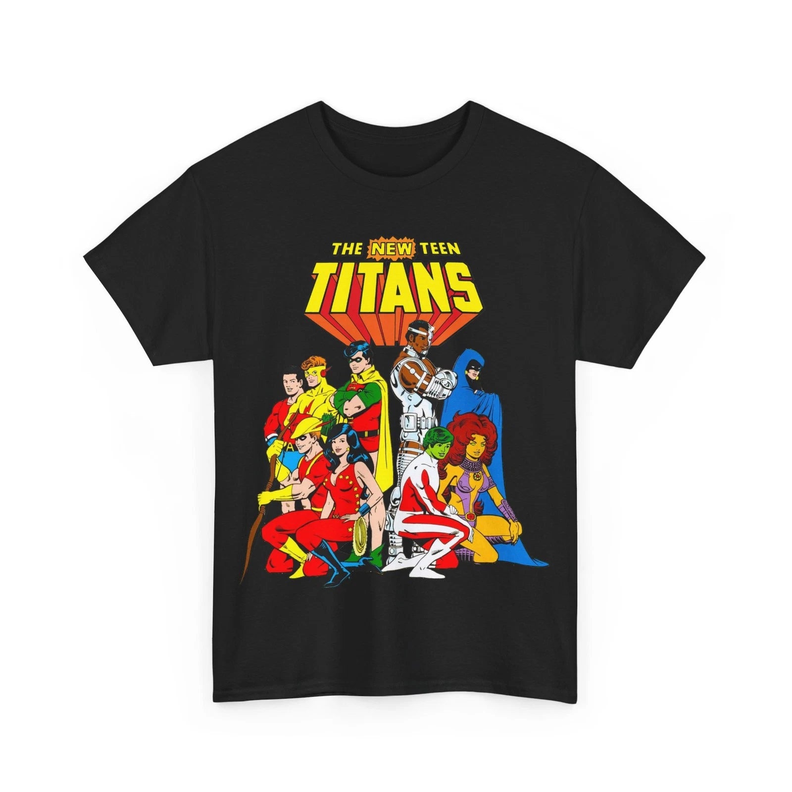 New Teen Titans T-Shirt - George Perez Art - Robin, Wonder Girl, Starfire, Raven