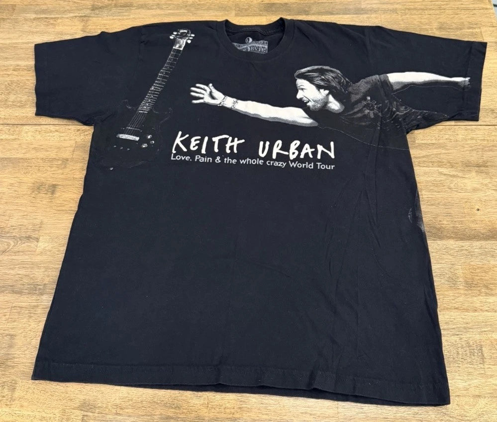 Vintage 2007 Keith Urban Concert T-Shirt Size L