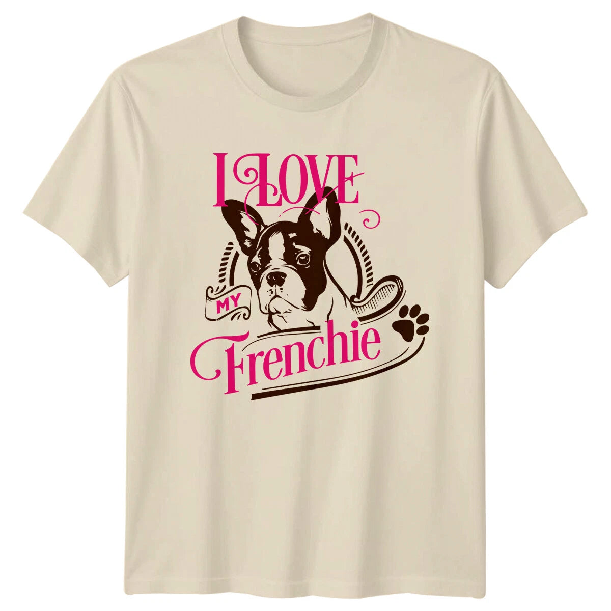 I Love My Frenchie T-Shirt, Cute French Bulldog Dog Tee For Men Women