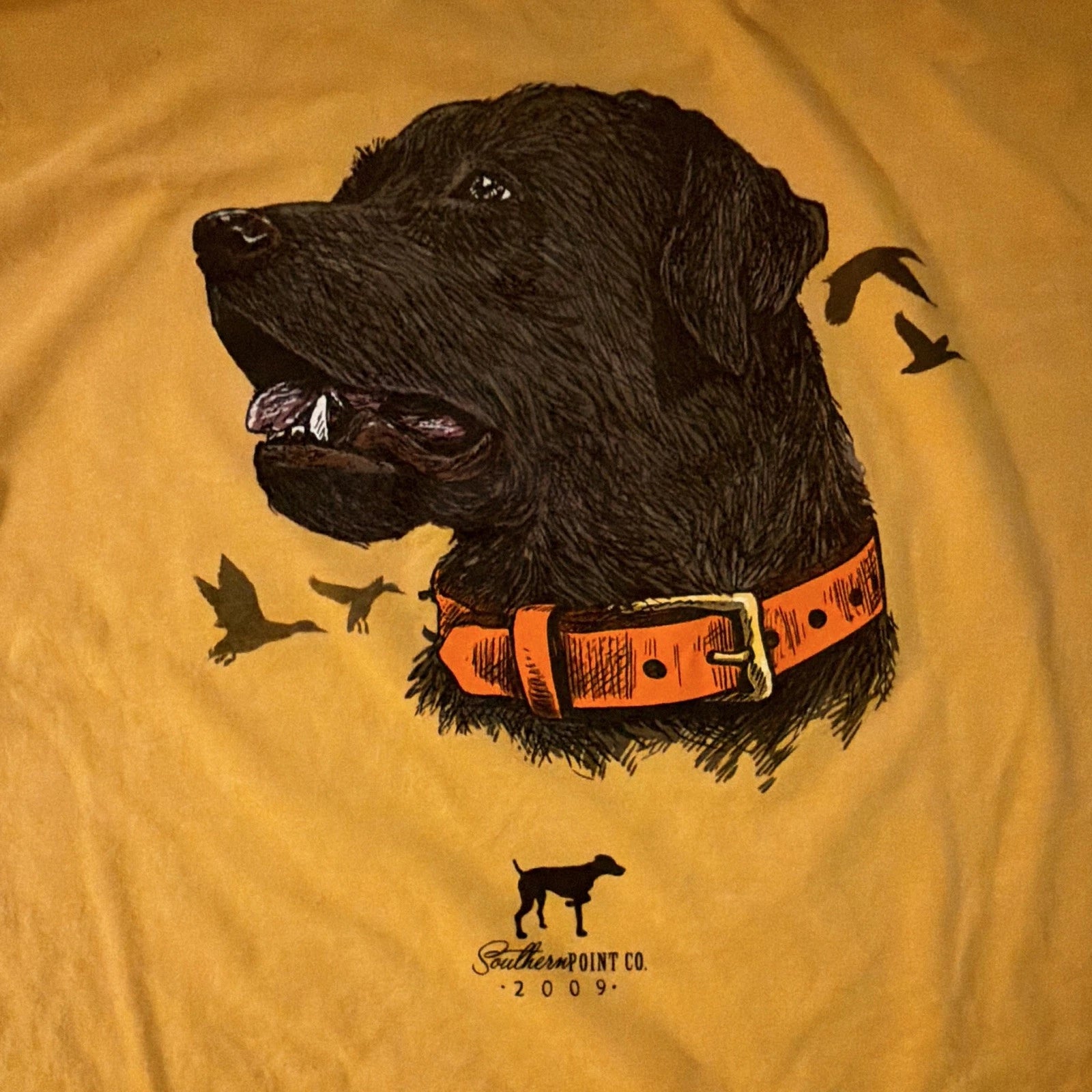 Southern Point Co. Men’s XL Yellow Long Sleeve Pocket Crew Neck Graphic Tee NWT