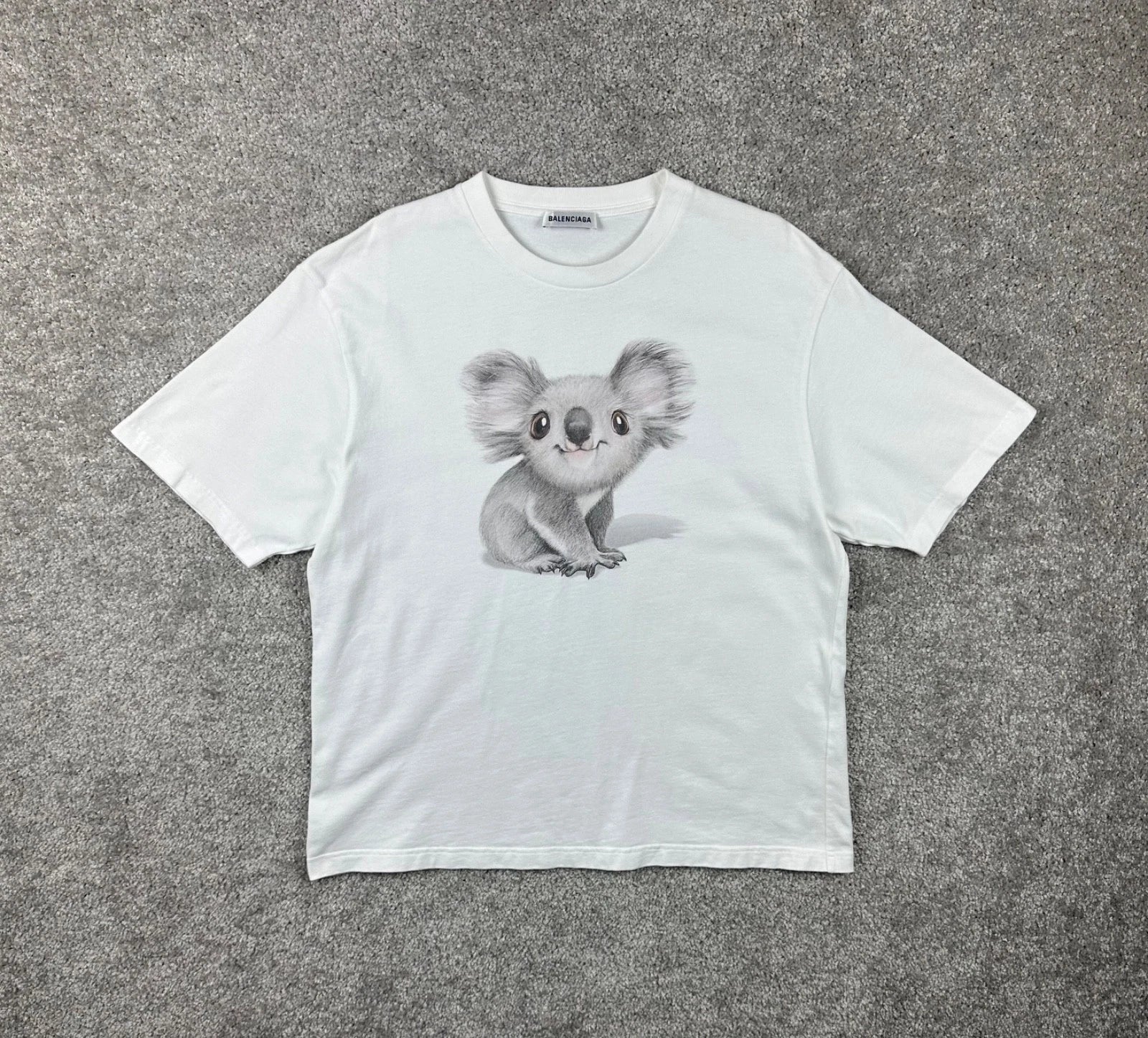 Balenciaga Men’s Oversized Koala Print T-Shirt Size S