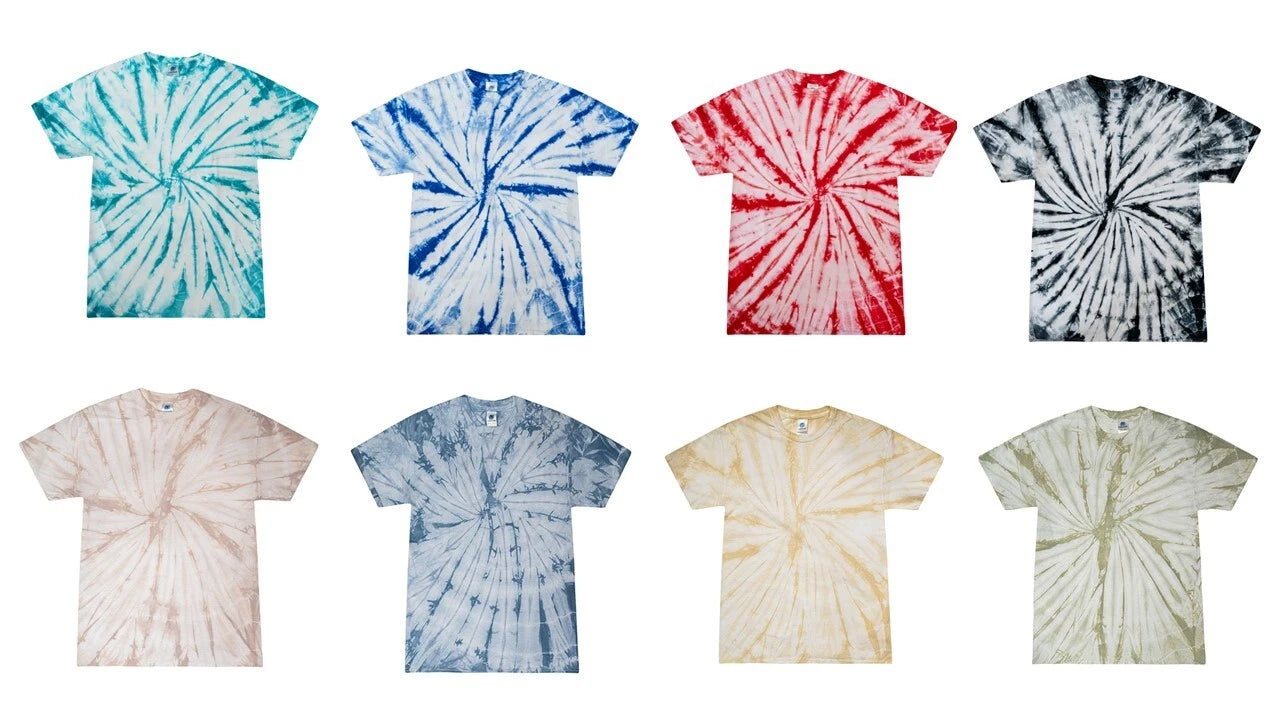 Spider  Multi-Color Tie Dye T-Shirts Youth & Adult 100% Heavyweight Cotton