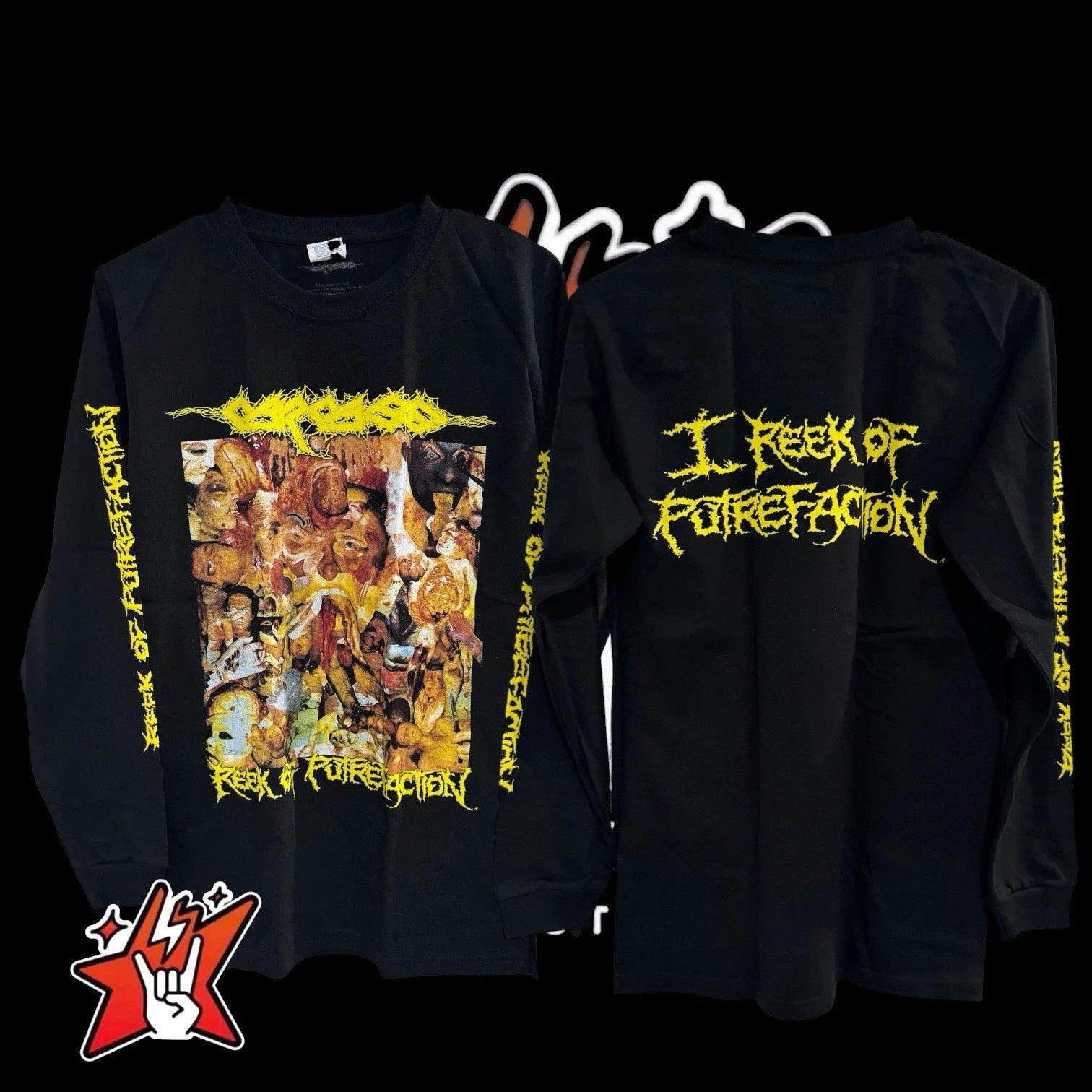 Carcass T-Shirt New Size Short and Long Death Obituary Morbid Angel Entombed
