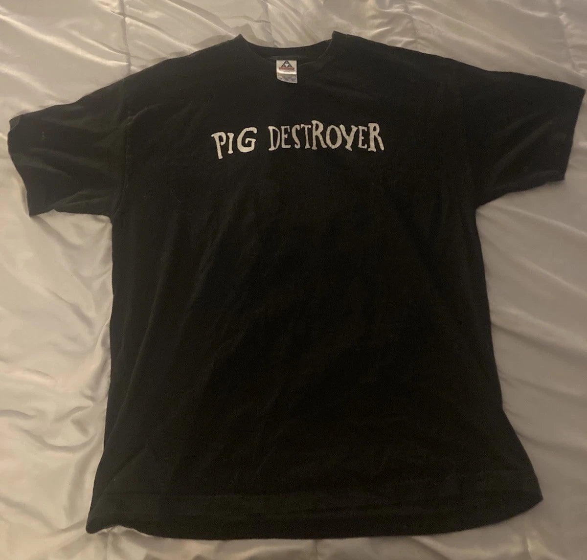 Vintage Alstyle Pig Destroyer logo Band Graphic Tee Black Preshrunk XL grindcore