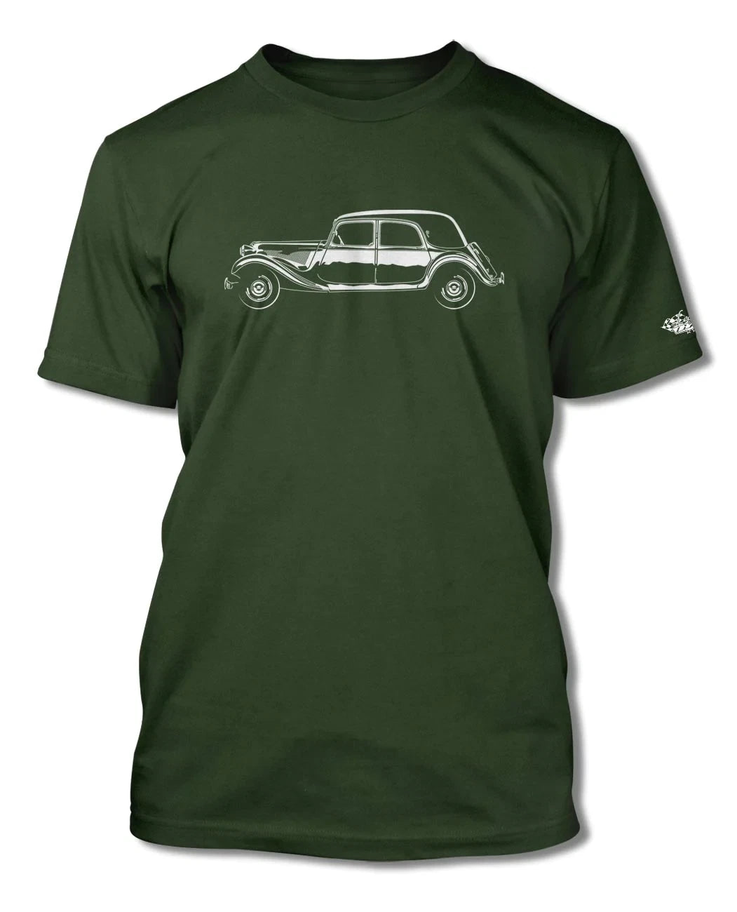 Citroen Traction Avant 11B 1934 – 1957 T-Shirt - Men - Side View - French Car