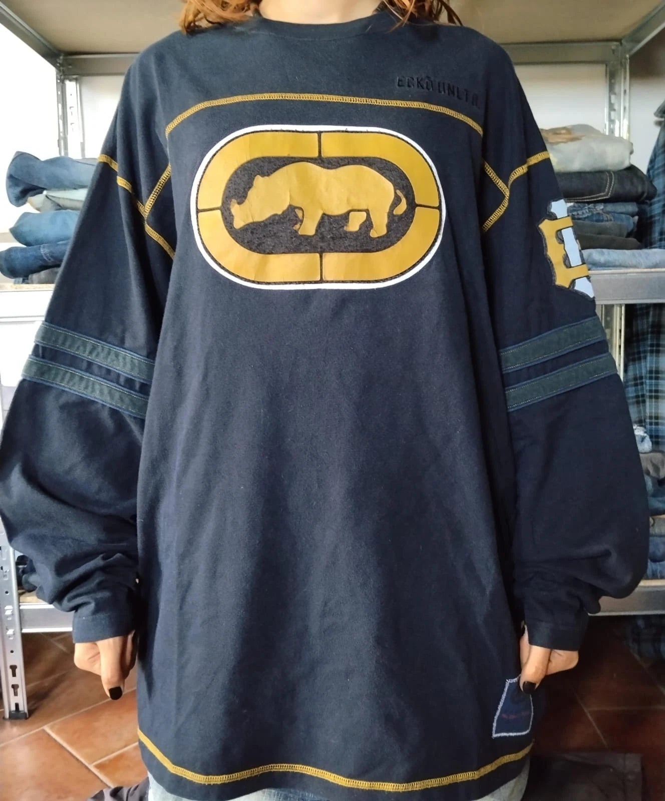 Vintage Longsleeve Ecko Unltd Vintage Embroidered Grunge Rap Oversize Y2k 00's
