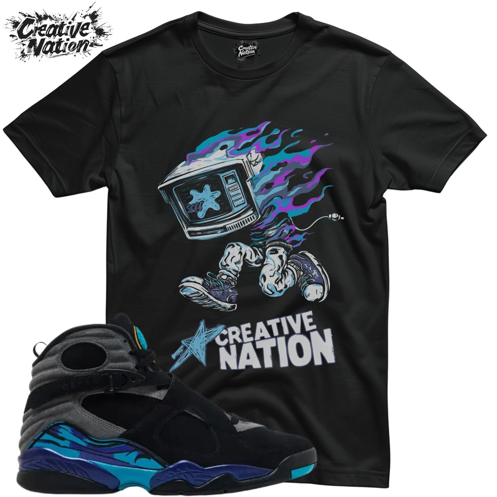 Shirt To Match 8 Aqua Unisex Tee Sneaker Shirt Cool Shirt For Sneaker Tee