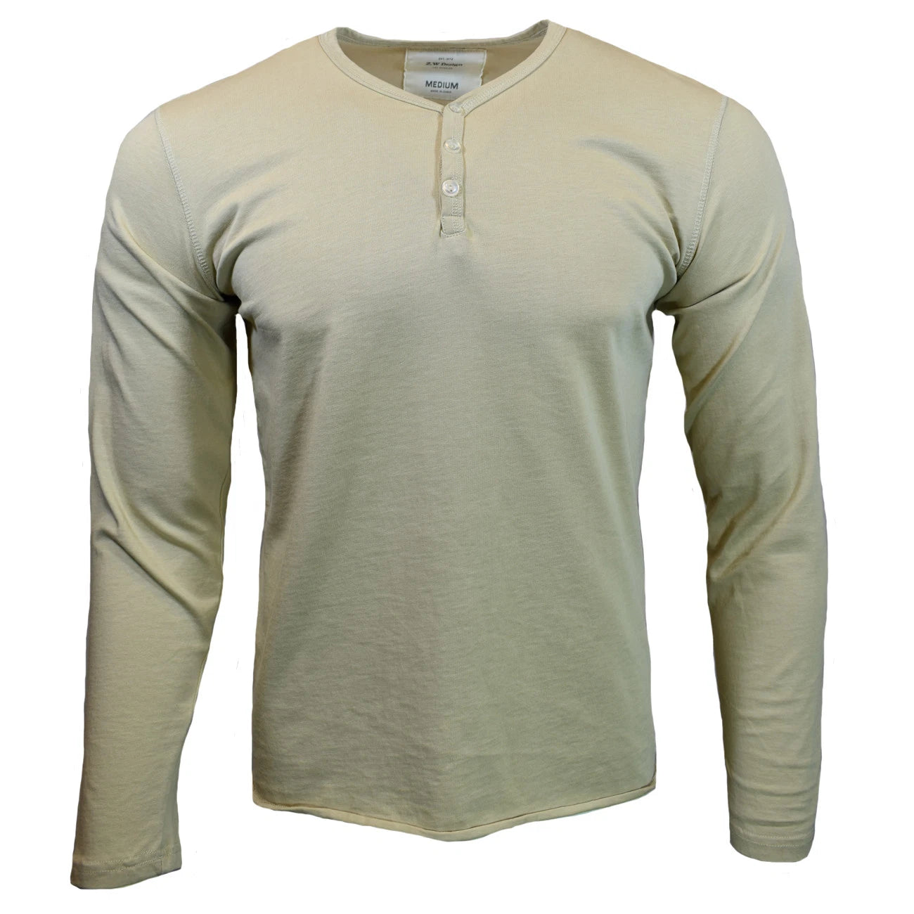 Mens Henley Long Sleeve Shirt Slim Fit Pullover 100% Cotton NEW