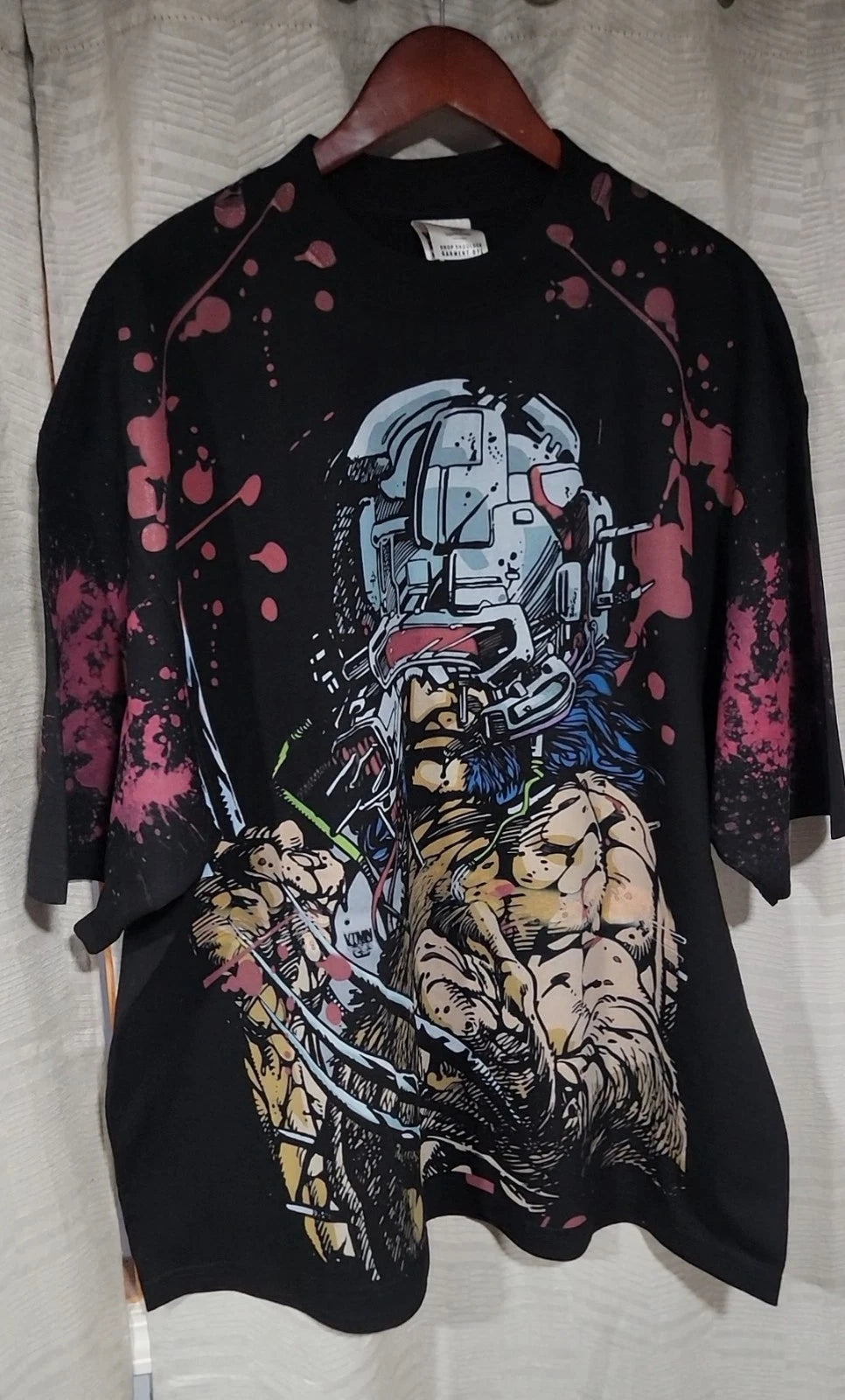 WOLVERINE WEAPON X ON A SHAKA HEAVYWEIGHT GARMET DYED T SHIRT "MODERN"