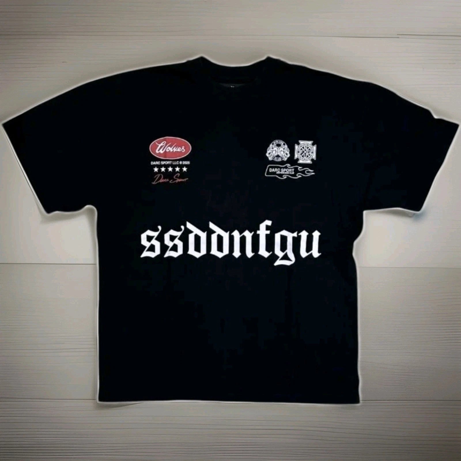 Darc Sport Wolves SSDDNFGU Limited Edition Size L Oversized T-Shirt Heavy Weight
